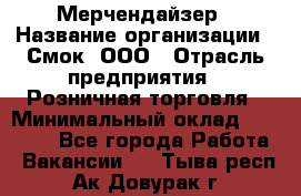 Мерчендайзер › Название организации ­ Смок, ООО › Отрасль предприятия ­ Розничная торговля › Минимальный оклад ­ 20 000 - Все города Работа » Вакансии   . Тыва респ.,Ак-Довурак г.